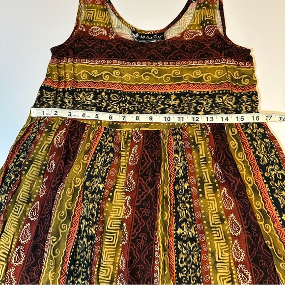 Vintage 90s All That Jazz Mini Babydoll Dress Guatemalan Rayon - Picture 5 of 7
